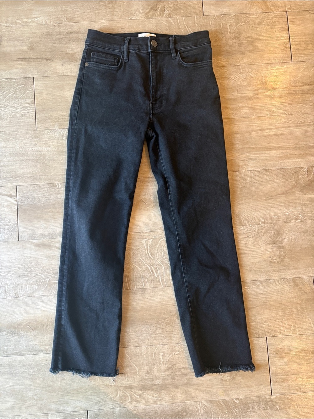 Frame Denim Black Straight Jeans Size 27